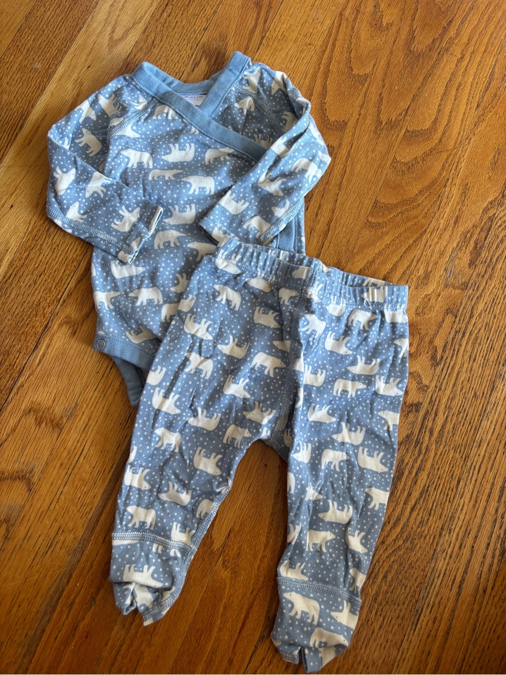 Hanna Andersson Light Blue Polar Bear Print Pajama Set